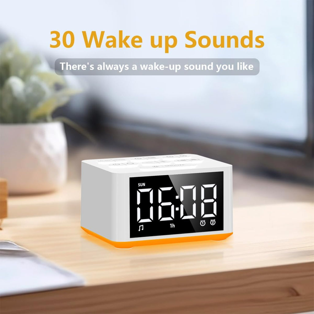 3-in-1 Sound Machine White Noise Machine Dual Alarms 12 Color Night Lights 30 Soothing Sounds 15 Wake Up Sounds 32 Volume for Baby Adults…