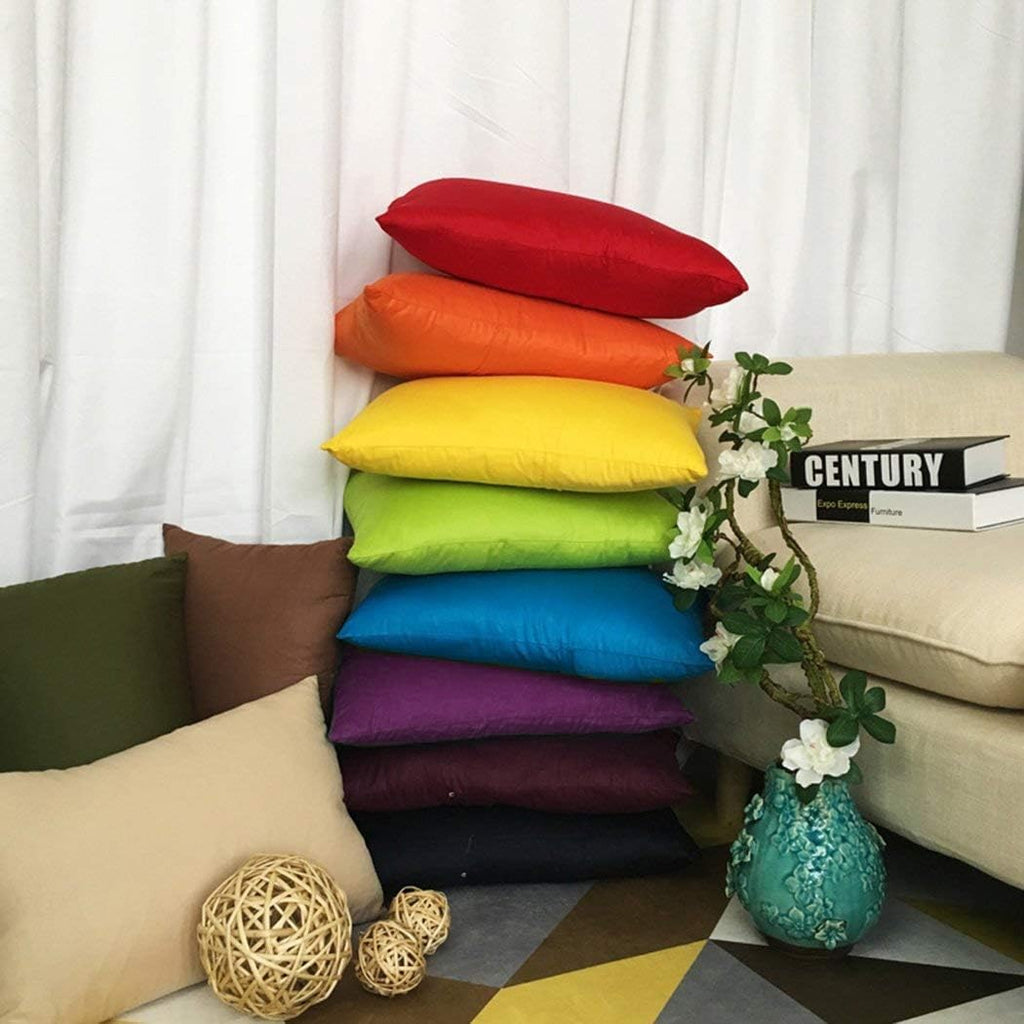 Thmyo 4-Pack 100% Cotton Lumbar Comfortable Solid Decorative Throw Pillow Case Rectangle Cushion Cover Pillowcase DIY Throw Pillowcase(12x2…