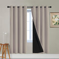 Yakamok 100% Blackout Curtains 72 Inches Long, 2 Thick Layers Heat and Full Light Blocking Soft Thermal Insulated Drapes for Bedroom(52" Wi…