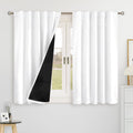 BGment Short Blackout Curtains 45 Inches Long for Small Window, Full Room Darkening Double Layer Thermal Insulated Rod Pocket and Back…