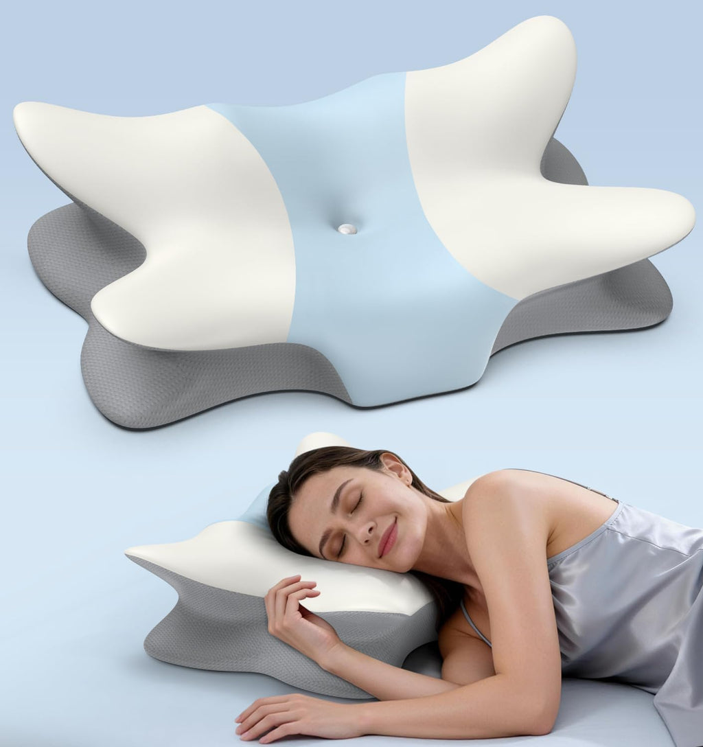 Besyodo Cervical Pillow for Neck and Shoulder - Ergonomic Neck Pillow for Sleeping, Contour Memory Foam Pillows Side Sleeper Pillow…