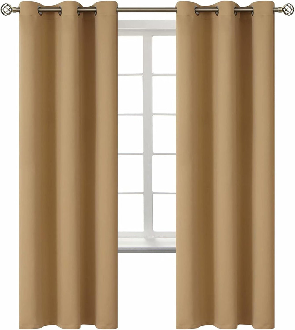 BGment Blackout Curtains for Living Room - Grommet Thermal Insulated Room Darkening Curtains for Bedroom, 2 Panels of 42 x 72 Inch, Khaki 7…