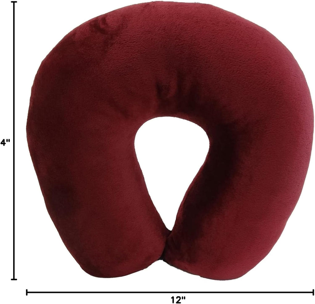 WorldsBest Wolf Essentials Adult Cozy Soft Microfiber Neck Pillow for Travel – Compact, Machine Washable - Perfect for Airplane, Car, or Ho…