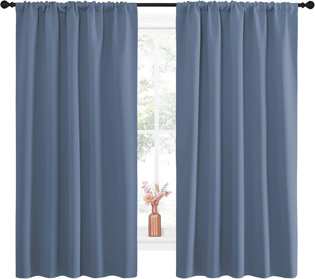 NICETOWN Blackout Curtains for Living Curtains, Window Treatment Blackout Curtain Panels, Home Decor Thermal Insulated Solid Drapes for…