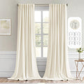 Miulee Birch Back Tab Blackout Curtain 96 Inch Long 2 Panels Set for Bedroom, Rod Pocket/Pinch Pleat Thermal Insulated Living Room Darkenin…