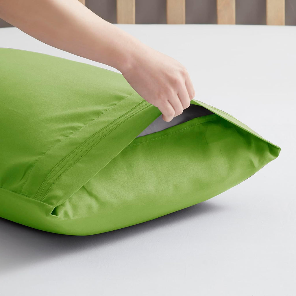 Nestl Garden Green Pillow Cases Queen Size Set of 2, Soft Queen Pillow Case, Microfiber Queen Pillow Cases 2, Pillowcases Queen, Envelope C…