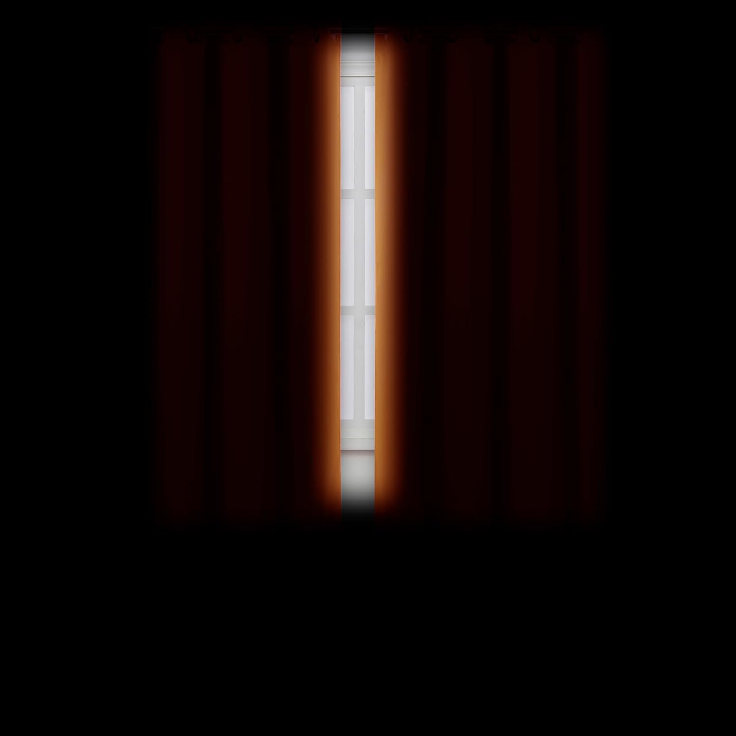 Lemomo Orange Blackout Curtains 66 x 63 Inch Length/Set of 2 Curtain Panels/Thermal Insulated Room Darkening Blackout Curtains for Bedroom…