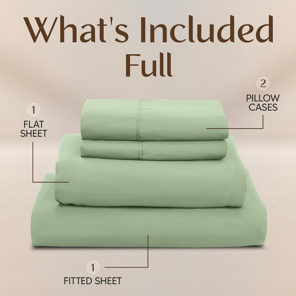 Utopiabedding Utopia Bedding Full Size Sheet Set – 4 Piece Bed Sheets, Soft and Breathable Microfiber, Includes 1 Fitted Sheet, 1 Flat Shee…