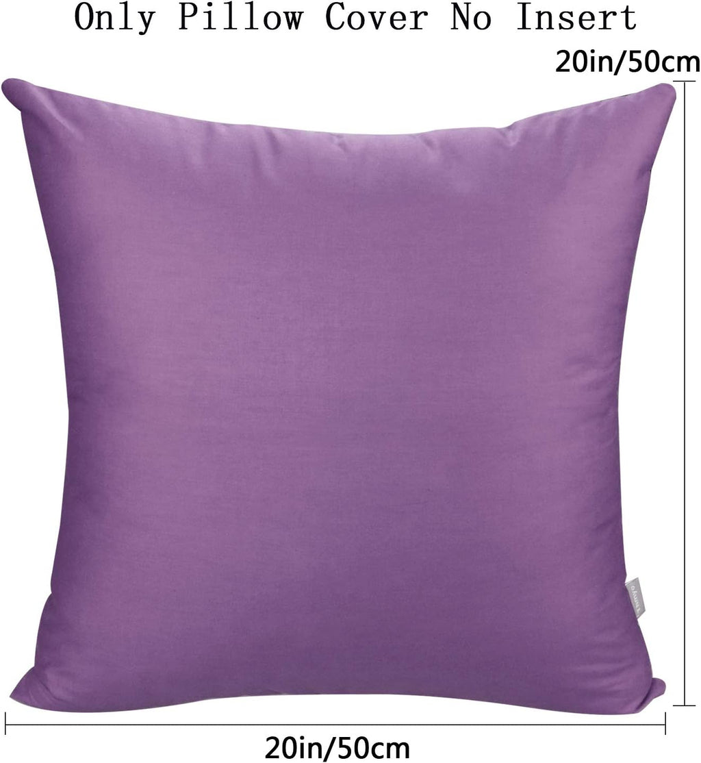 Thmyo 4-Pack 100% Cotton Comfortable Solid Decorative Throw Pillow Case, Thmyo Square Cushion Cover Pillowcase Sublimation Blank Pillow Cove…