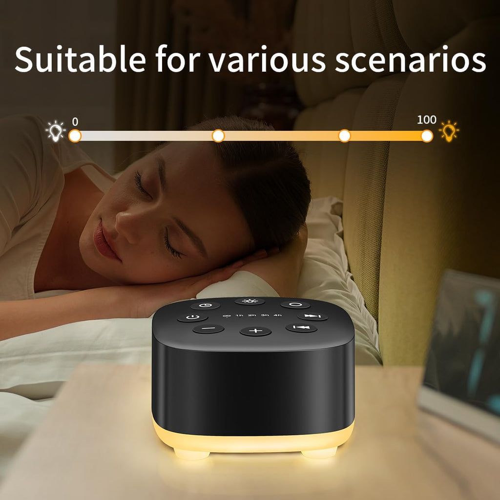 Meditation White Noise Sound Machine 30 Soothing Sounds with 32 Volume Control 12 Night Light 5 Timers Portable Sleep Machine for Travel Po…