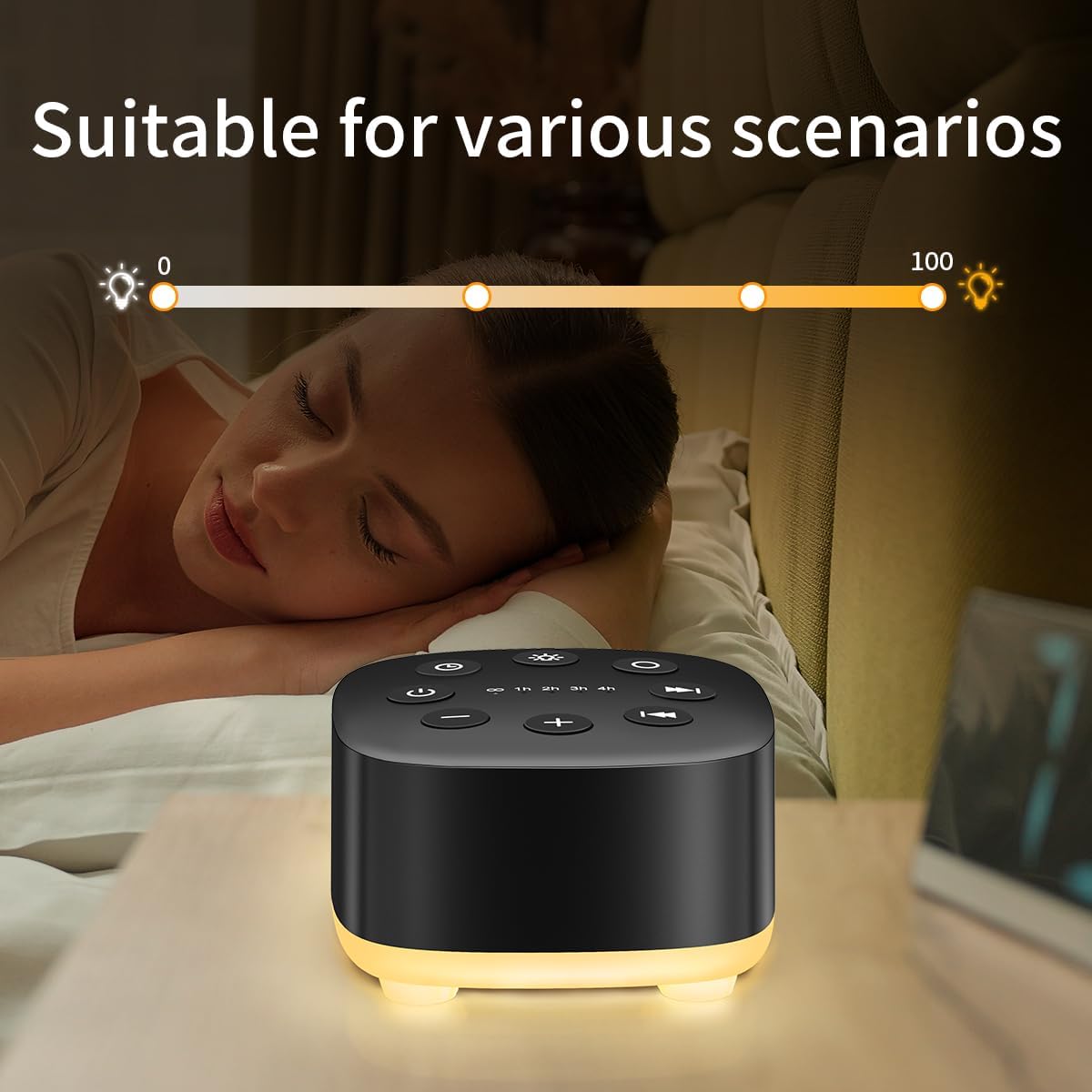 Meditation White Noise Sound Machine 30 Soothing Sounds with 32 Volume Control 12 Night Light 5 Timers Portable Sleep Machine for Travel Po…