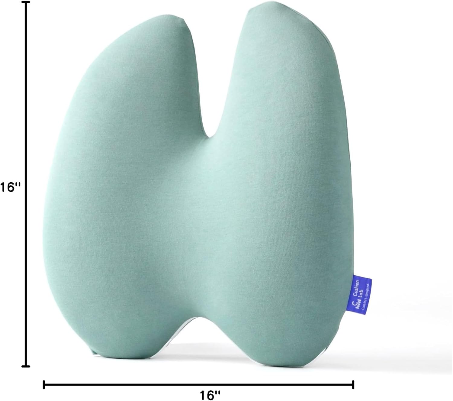Cushionlab C CUSHION LAB Extra Dense Lumbar Pillow - Patented Ergonomic Multi-Region Firm Back Support for Lower Back - Lumbar Support Cush…