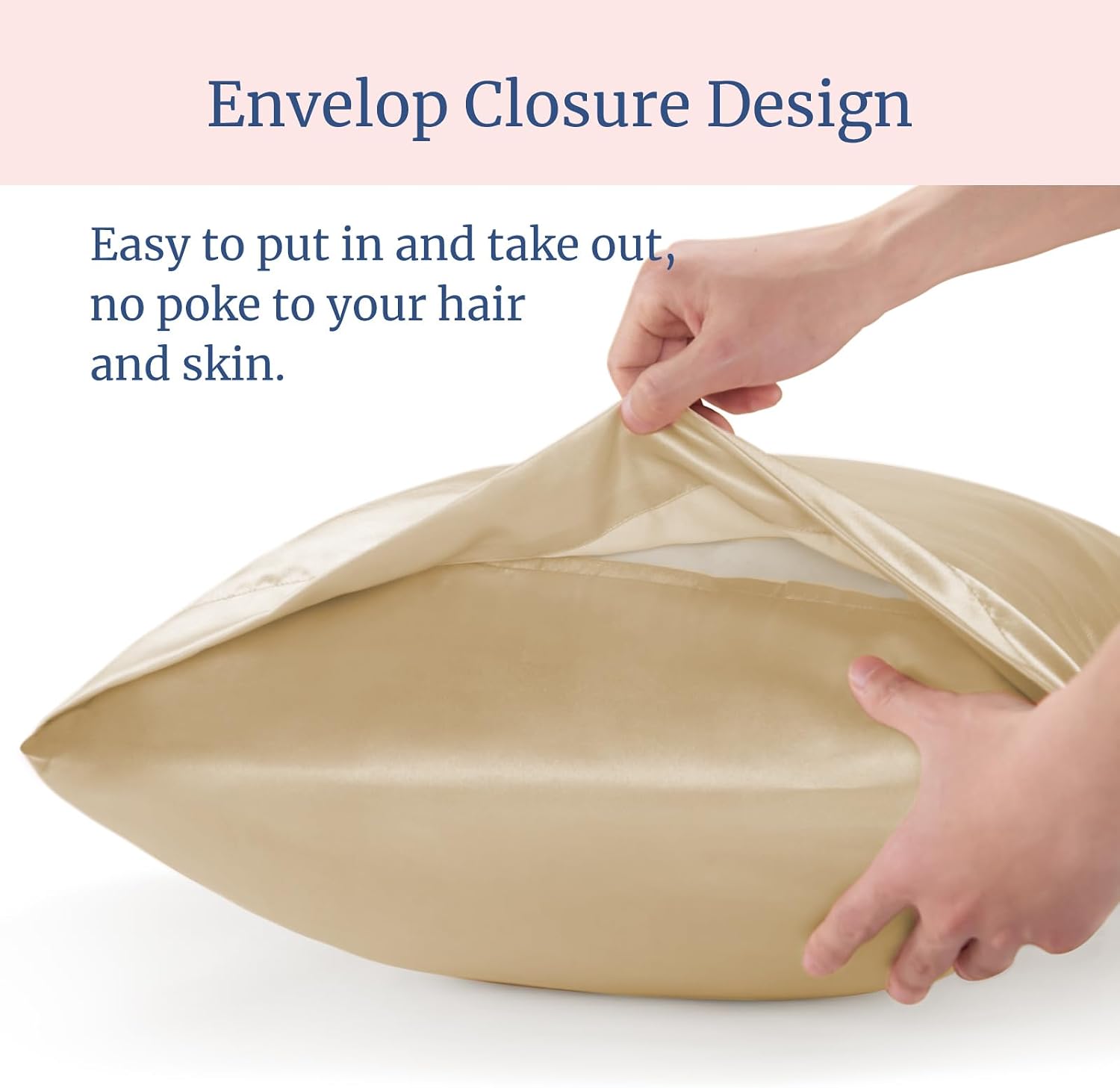 Bedelite Satin Pillowcase for Hair and Skin, Super Soft and Cooling Similar to Silk Pillow Cases 2 Pack with Envelope Closure, Gift for Wom…