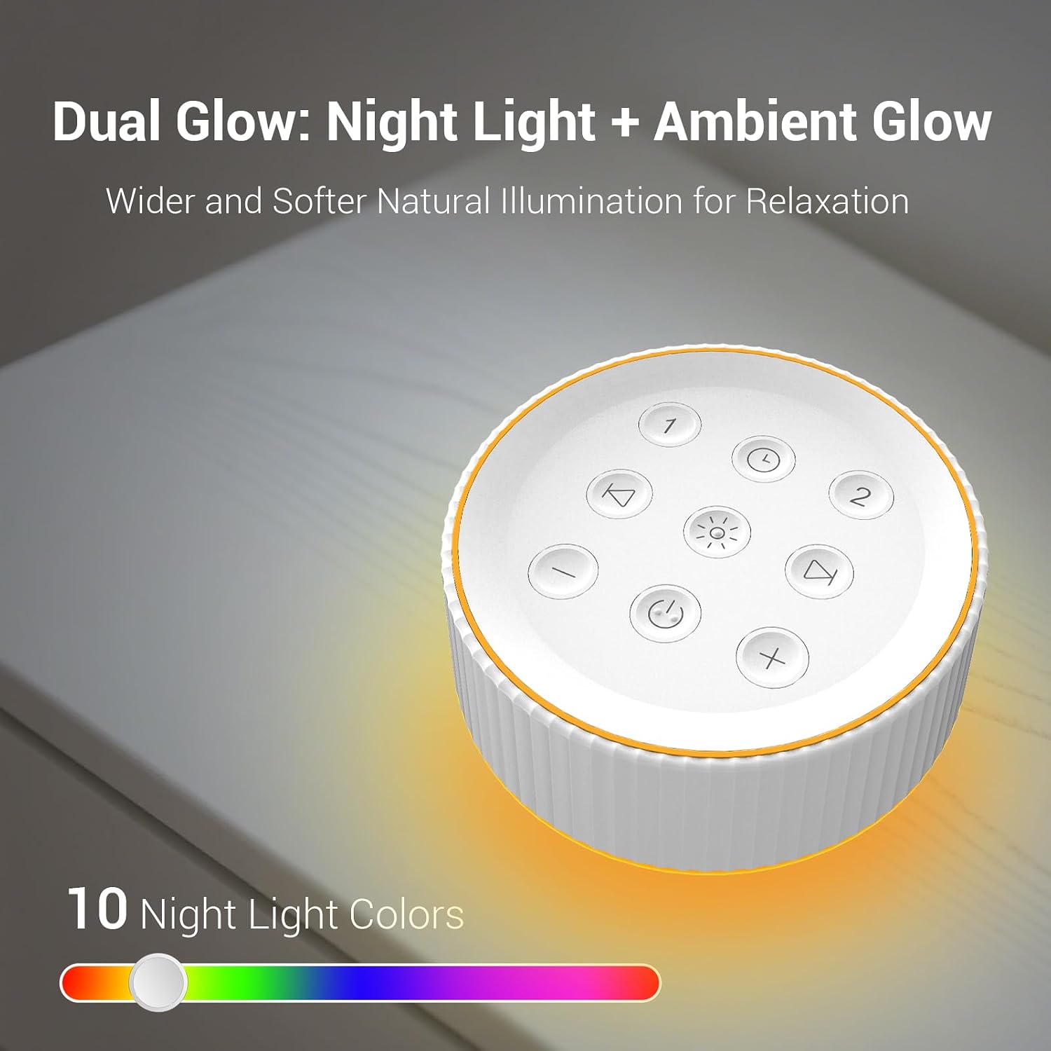 BGOVERSSWhiteNoiseMachine White Noise Machine, 26 Hi-Fi Soothing Sounds & 10 Colors Night Light Sound Machine for Sleeping Adults, Baby & K…