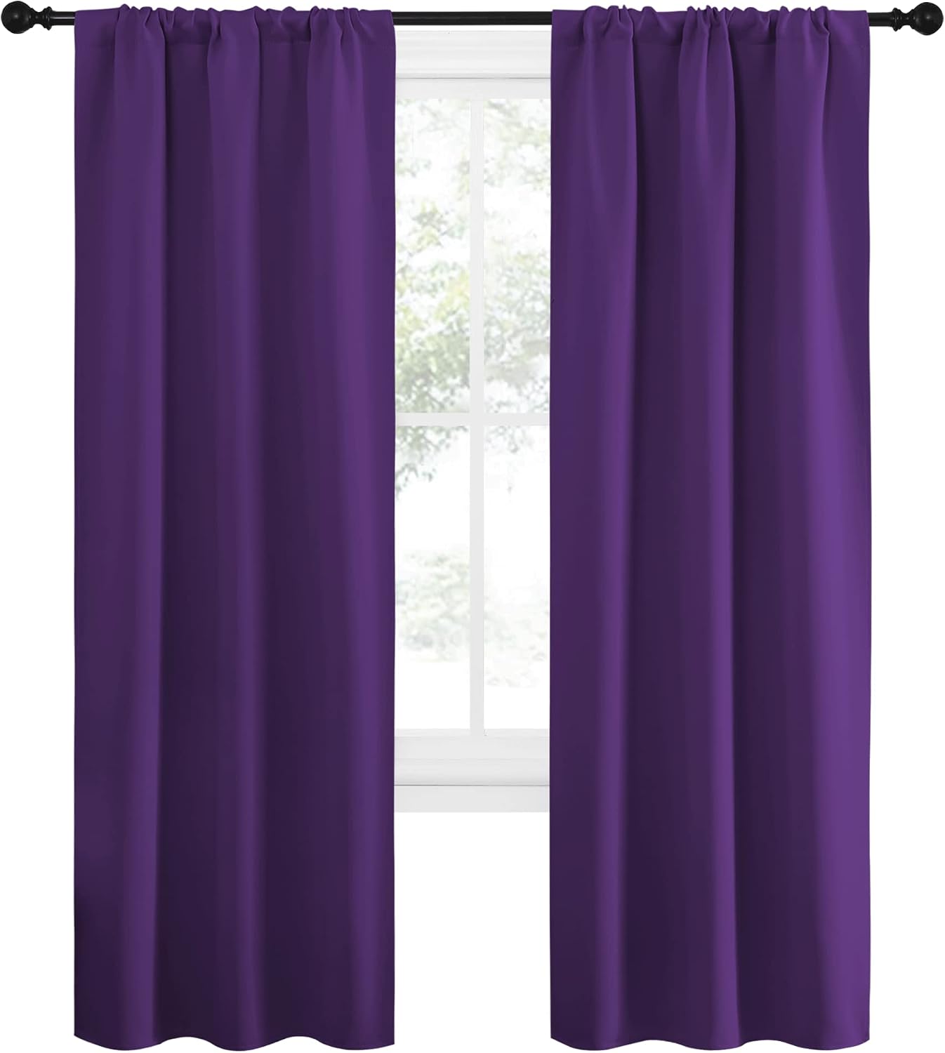 NICETOWN Blackout Curtains for Living Curtains, Triple Weave Home Decoration Thermal Insulated Solid Blackout Curtains & Drapes for…