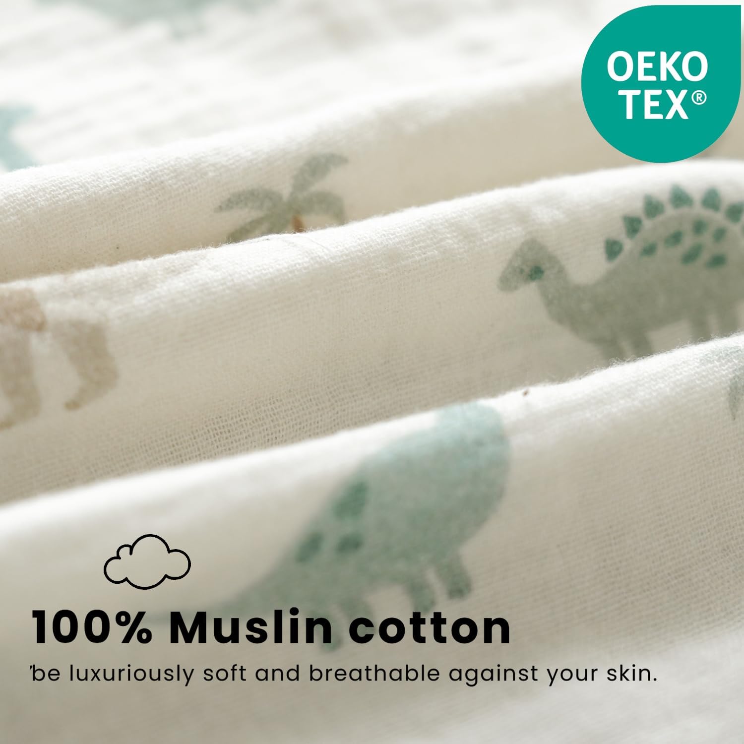 Konssy Muslin Toddler Pillowcase for 13x18 Pillow 2 Pack, 100% Cotton Toddler Pillow Case Cover, Soft & Breathable Travel Babay Kids Pillow…