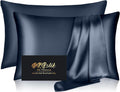 Home Silk Pillowcase 2 Pack, Mulberry Silk Pillow Cases Queen Size Set of 2, Anti Acne Silk Pillowcase for Hair and Skin, Natural Silk Sati…