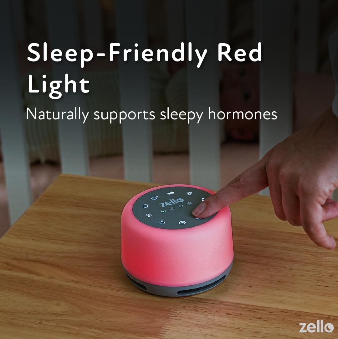 Lumi Zello | Original White Noise Machine for Babies & Adults | 30 Sounds | 7 Colour Night Light | Sleep Timer | USB Rechargeable | White N…