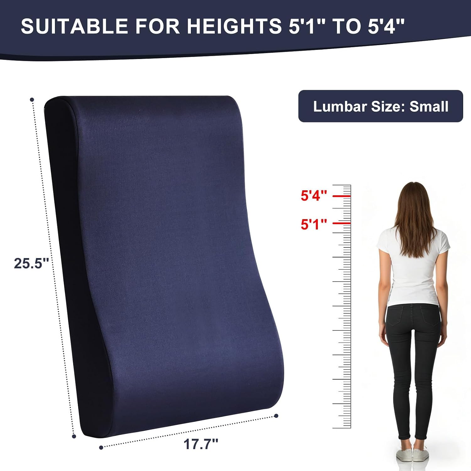 2-in-1 Neck Pillow Lumbar Support Pillow for Recliner Couch& Glider Chair - High Resilient Foam Ergonomic Back Support for High-Back…