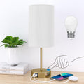 AKASUKI Table Lamp for Bedroom, 3 Way Dimmable Touch Lamp with Dual Charging Station, Small Bedside Lamps for Night Stands, Living Room…