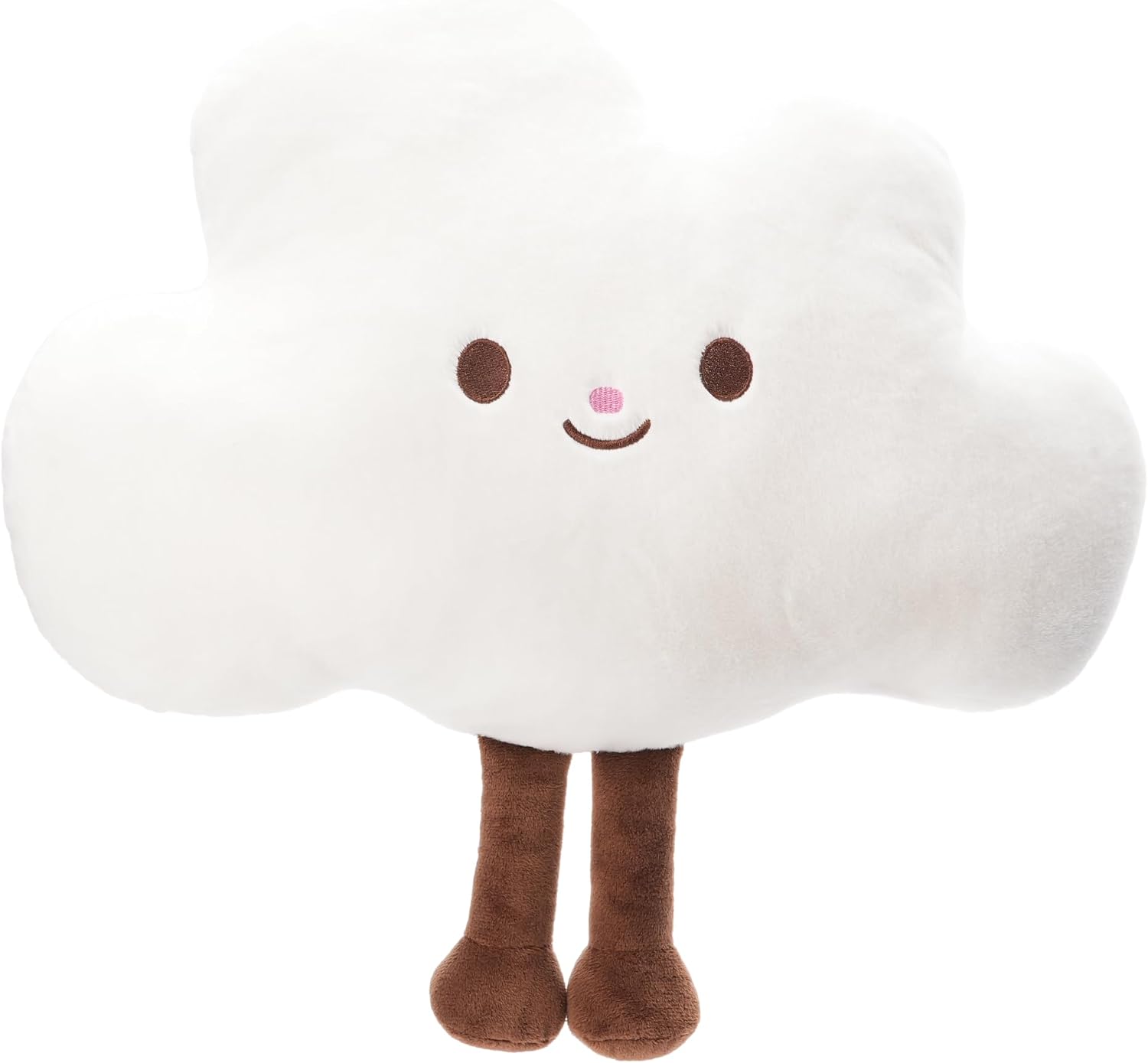 WEIGEDU Cloud Stuffed Animal Plush Toy Cute White Sky Pillow with Legs Soft Weather Theme Gift for Kids Baby Nursery Decor 12 Inch