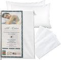 NationalAllergy National Allergy 100% Cotton Zippered Pillow Protector - King Size - White - 300 Thread Count - Hypoallergenic Bed Pillowca…