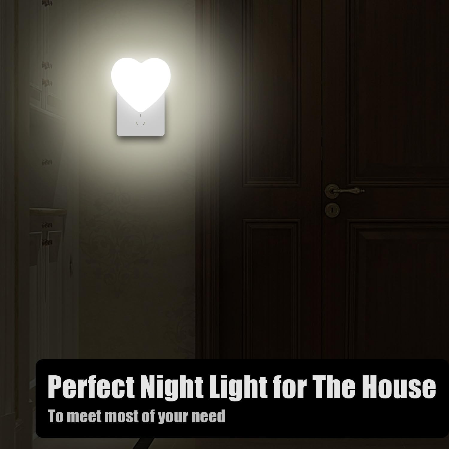 INZU Night Lights Plug into Wall, LED Night Light for Kids, Cute Nightlight with Auto Dusk to Dawn Sensor, LED Nightlight with Soft Warm…