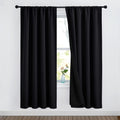 Nicetown Cold Reducing Curtains, 100% Blackout Curtains 52 x 72, Full Light Blocking Drapes with Black Liner for Nursery, Thermal Bedroom D…