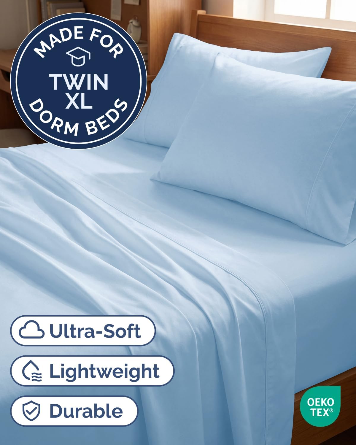 Twin XL 4 Piece Sheet Set - Comfy Breathable & Cooling - Hotel Luxury Bedding for Women, Men, Kids, Teens & Children - 1 Flat & 1 Fitted…