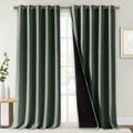 Nicetown Full Shading Cold Blocking Curtains for Windows, Super Heavy-Duty Black Lined Blackout Drapes for Bedroom, Privacy Assured Window…