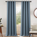 Yakamok Blackout Curtains Room Darkening Thermal Insulated Window Panels, Solid Grommet Top Drapes for Bedroom/Living Room(52x108 Inch…