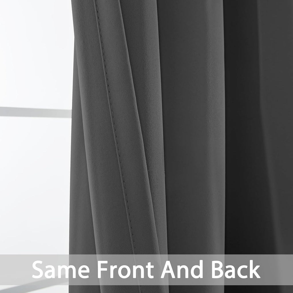 Yakamok 84 Inch Long Blackout Curtains for Bedroom, Thermal Insulated Room Darkening Curtains, Light Blocking Blackout Drapes for Living…
