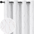 Smileweaver SMILE WEAVER White Christmas Curtains 96 Inch Length for Bedroom, Room Darkening Curtains with Gold Star Printed Noise Reducing…