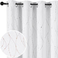 Smileweaver SMILE WEAVER White Christmas Curtains 84 Inch Length for Bedroom, Room Darkening Curtains with Gold Star Printed Noise Reducing…