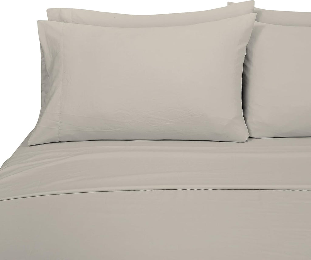 Royalelinens ROYALE LINENS 1500 Thread Count Cooling Sateen Poly/Cotton Sheet Set- 6 Piece King Bed Sheets - 1 Fitted, 1 Flat, 4 Pillow Cas…