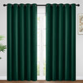 Yakamok Blackout Curtains Room Darkening Thermal Insulated Window Panels, Solid Grommet Top Drapes for Bedroom/Living Room(62Wx84L, Dark…
