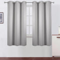 Lemomo Light Grey Blackout Curtains 38 x 63 Inch Length/Set of 2 Curtain Panels/Thermal Insulated Room Darkening Blackout Curtains for Bedr…