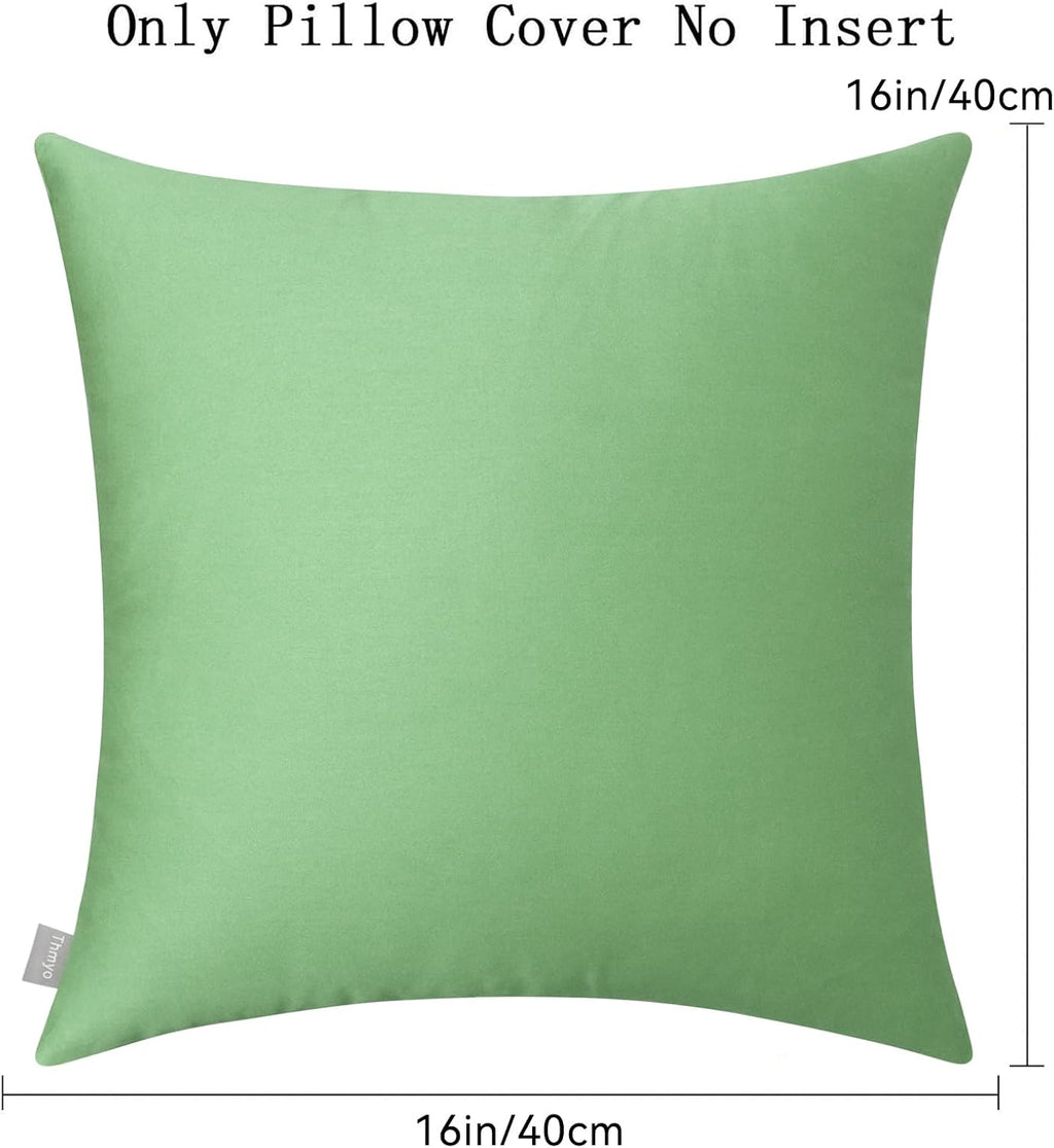 Thmyo 4-Pack 100% Cotton Comfortable Solid Decorative Throw Pillow Case, Square Cushion Cover Pillowcase Sublimation Blank Pillow Covers DI…