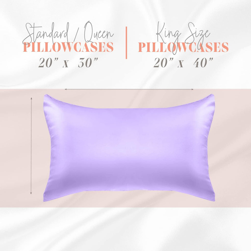 Elegantcomfort Elegant Comfort Silky and Luxurious 2-Piece Satin Pillowcase Set for Healthier Skin and Hair, Hidden Zipper Closure and Beau…