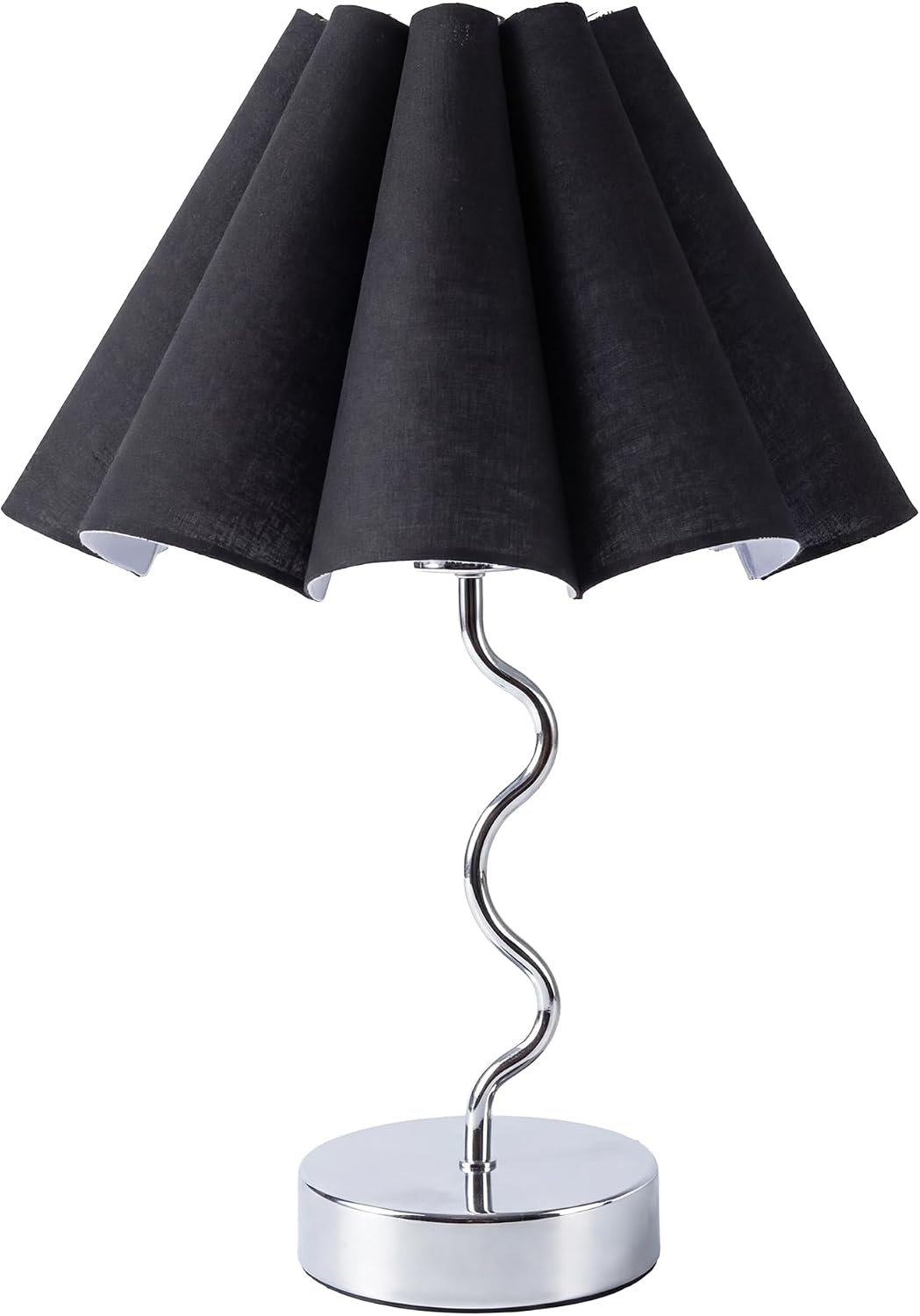 EOEYYOYB Pleated Table Lamp, Table Lamp for Bedroom, Bedside Lamps for Nightstand with Linen Lampshade, Modern Lamp for Bedroom Home…