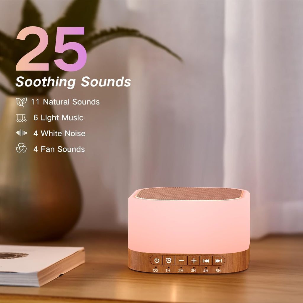 SleeZOO Sound Machine White Noise Machine with 25 Soothing Sounds 12 Colors Light with 10 Adjustable Levels 32 Adjustable Volumes 5 Timers…