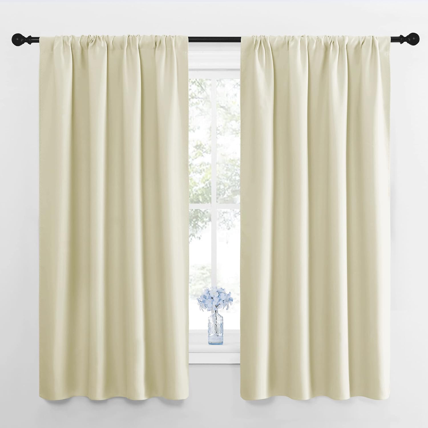 Nicetown Blackout Curtains for Living Curtains, Room Darkening Window Curtain Panels, easy maintenance Solid Thermal Insulated…