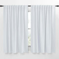 Nicetown Living Room Darkening Curtain Drapes - (Cloud Grey Color) W70 x L63, Set of 2, Room Darkening Window Treatment Drapery Panels Grey