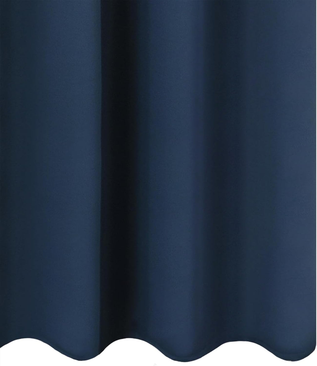 Lemomo Blackout Curtains 52 x 120 Inch Long Navy Blue Curtains Set of 2 Panels Room Darkening Curtains for Bedroom and Living Room 120 Inch…