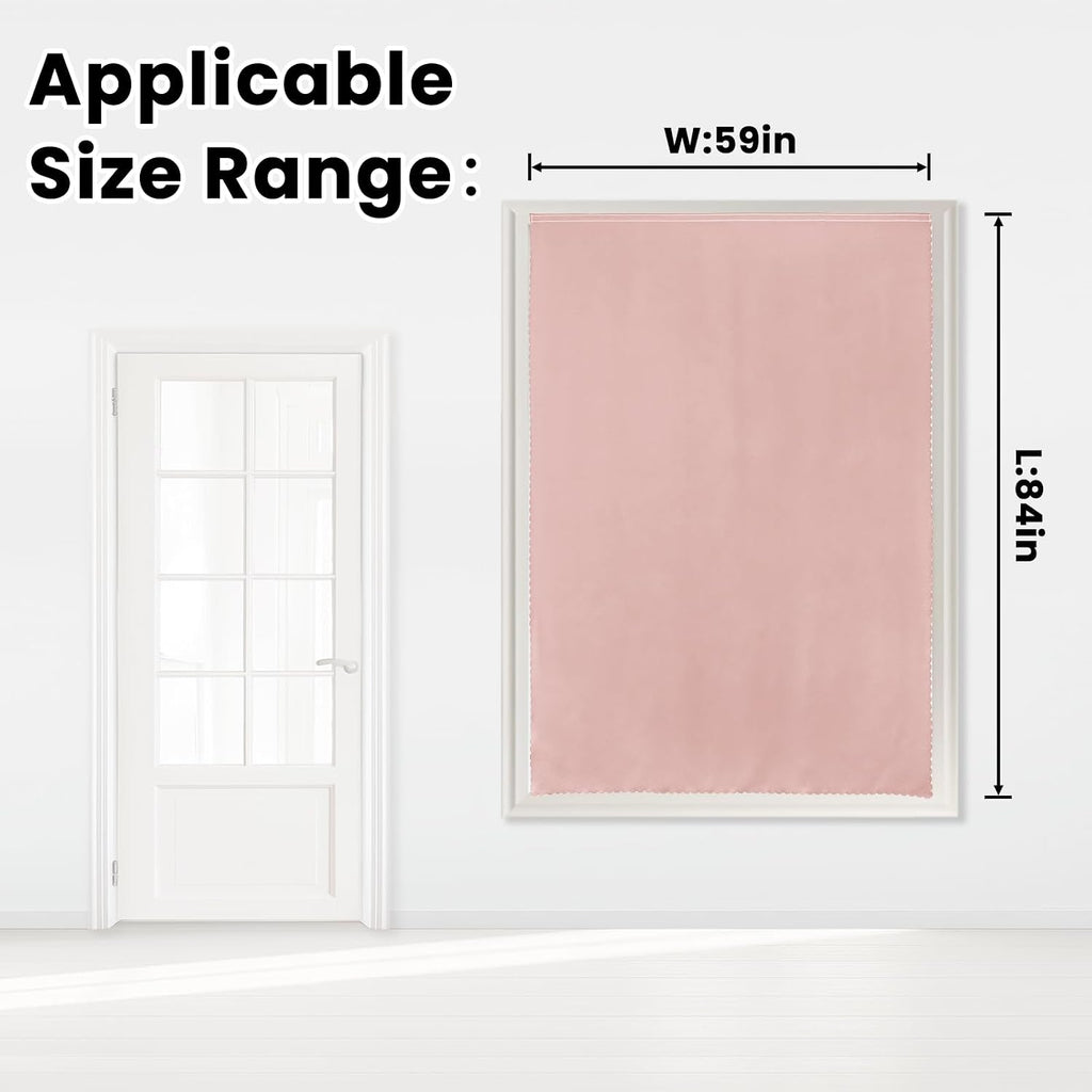 Self Adhesive Blackout Curtains- Stick on Curtains Shades Window Blinds Curtains No Rod Needed Easy to Hang Curtain, Use for Bedroom…