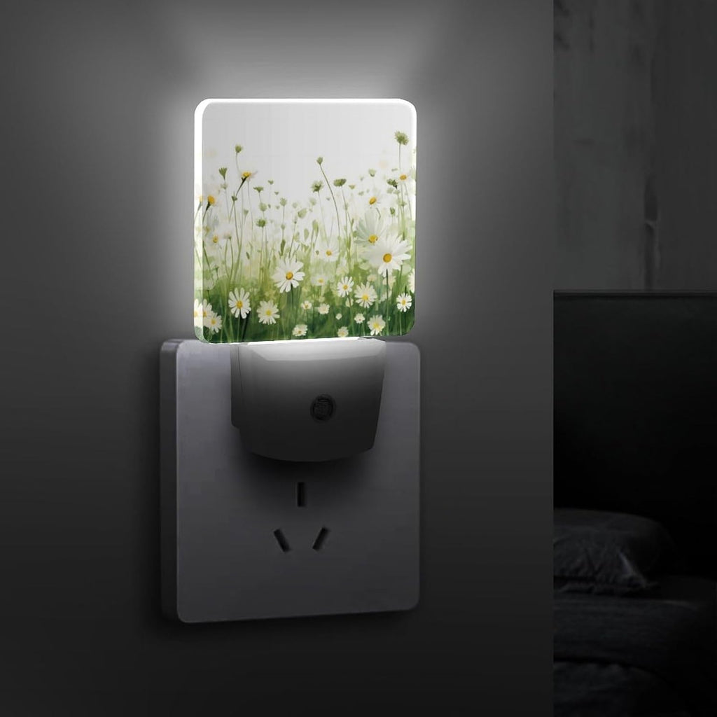 YKJAHSD Flowers Night Light, Plug into Wall Decor Nightlights for Bedroom, Bathroom, Hallway, Kitchen, with Dusk to Dawn Light Auto…