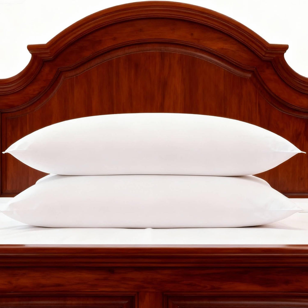 Bed Pillows Queen Size Set of 2 Medium Support Pillow for Stomach Side Back Sleeper Basic Soft Down Alternative White 20x30 inches