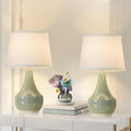 GyroVu 18" Table Lamp Set of 2, Ceramic Table Lamp Classic Beside Lamps Nightstand Lamp Modern Lamp for Living Room, Bedroom & Office…