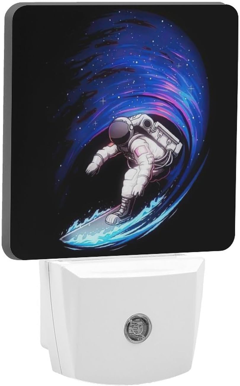 YKJAHSD Space Astronaut Night Light, Plug into Wall Decor Nightlights for Bedroom, Bathroom, Hallway, Kitchen, with Dusk to Dawn Lig…