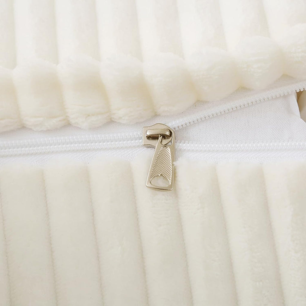 Corduroy Wedge Reading Pillow for Bed, 3 Sizes, 4 Colors for Bed, Sofa, Office Chair (White, Small 16 * 14 * 7in)
